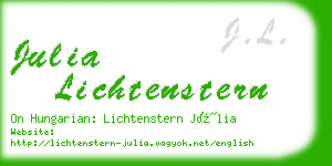 julia lichtenstern business card